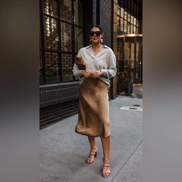 J.Crew Gwyneth slip skirt in light khaki - Picture 1 of 10
